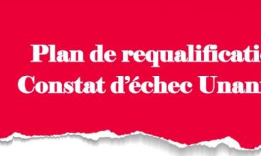 Tract fédéral : Plan de requalification Constat d’échec Unanime