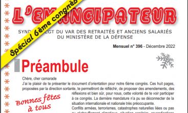 L'EMANCIPATEUR N° 396 - DECEMBRE 2022 - SPECIAL 6ème CONGRES.