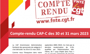 Compte-rendu et déclaration liminaire CAP des catégories C