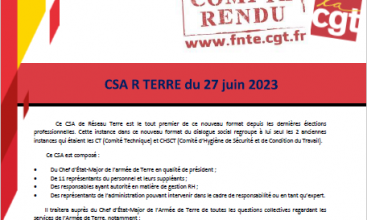  Compte Rendu du Comité Social d'Administration de Réseau Terre du 27 juin 2023