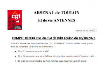 CSA BdD TOULON du 18 octobre 2023