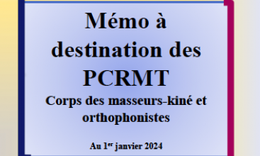 Triptyque Cat A PCRMT - masseur-kine-orthophoniste 2024