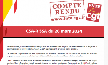 Compte rendu du CSA R SSA du 26 mars 2024.