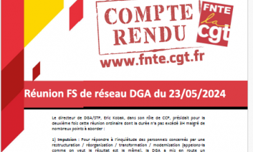 Compte rendu de la FS de Réseau DGA du 23 mai 2024.