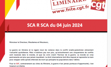 Déclaration Liminaire du SCA R SCA du 04 juin 2024.