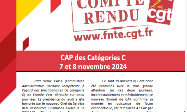 CAP-C des 07 et 08 novembre 2024 : Déclaration Liminaire et Compte Rendu.