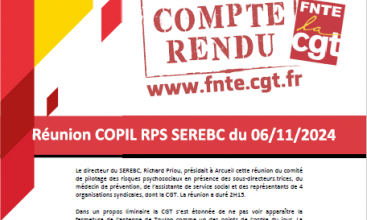 Compte rendu du COPIL RPS SEREBC du 06 novembre 2024.